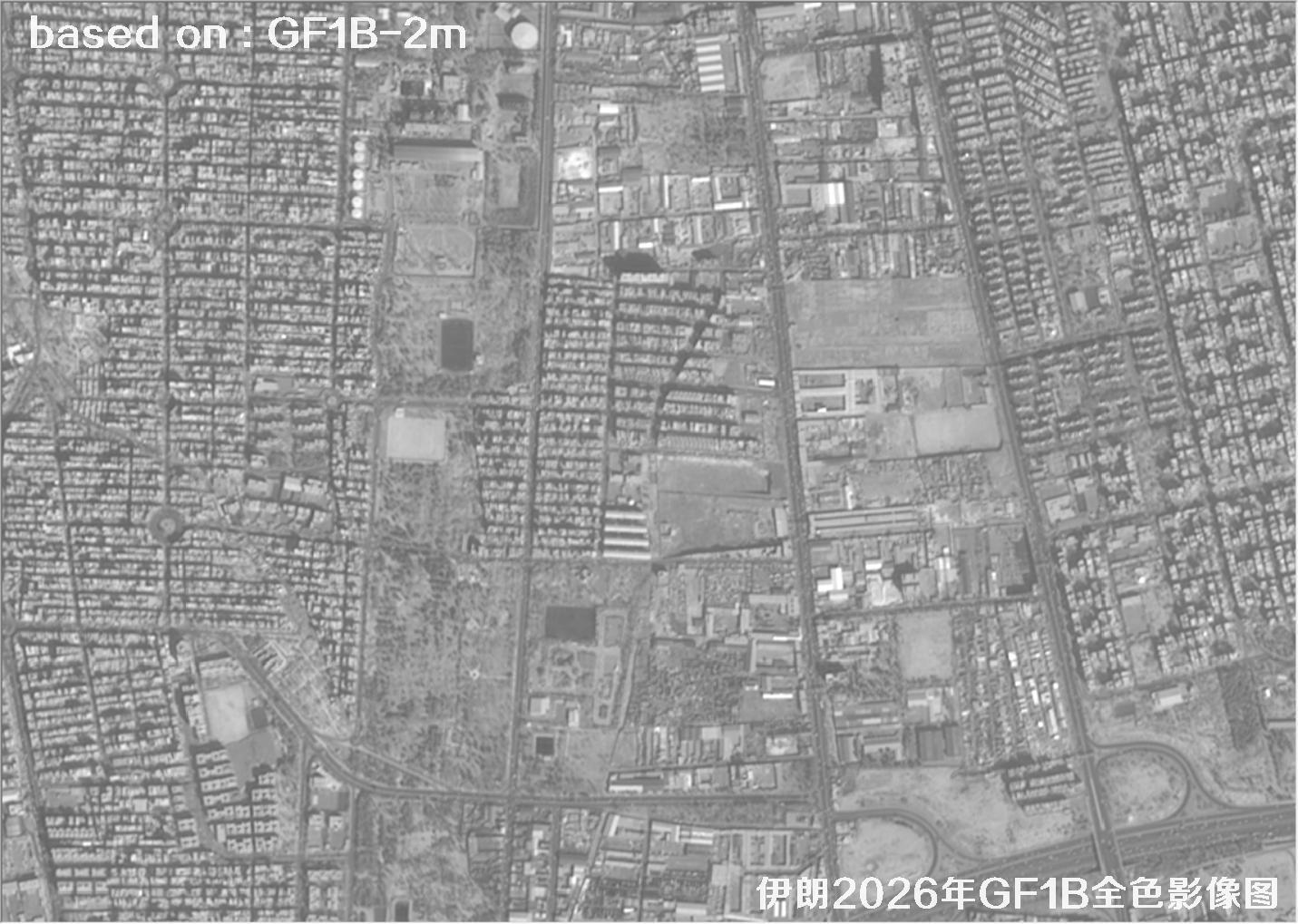 伊朗2026年GF1B卫星2米分辨率全色影像图
