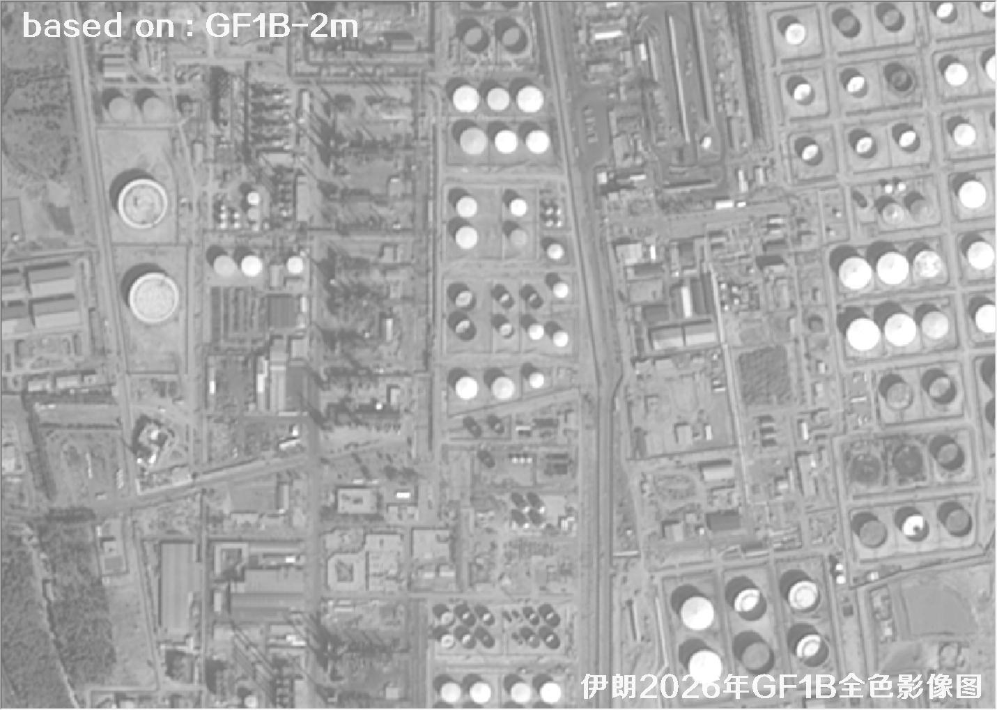伊朗2026年GF1B卫星2米分辨率全色影像图