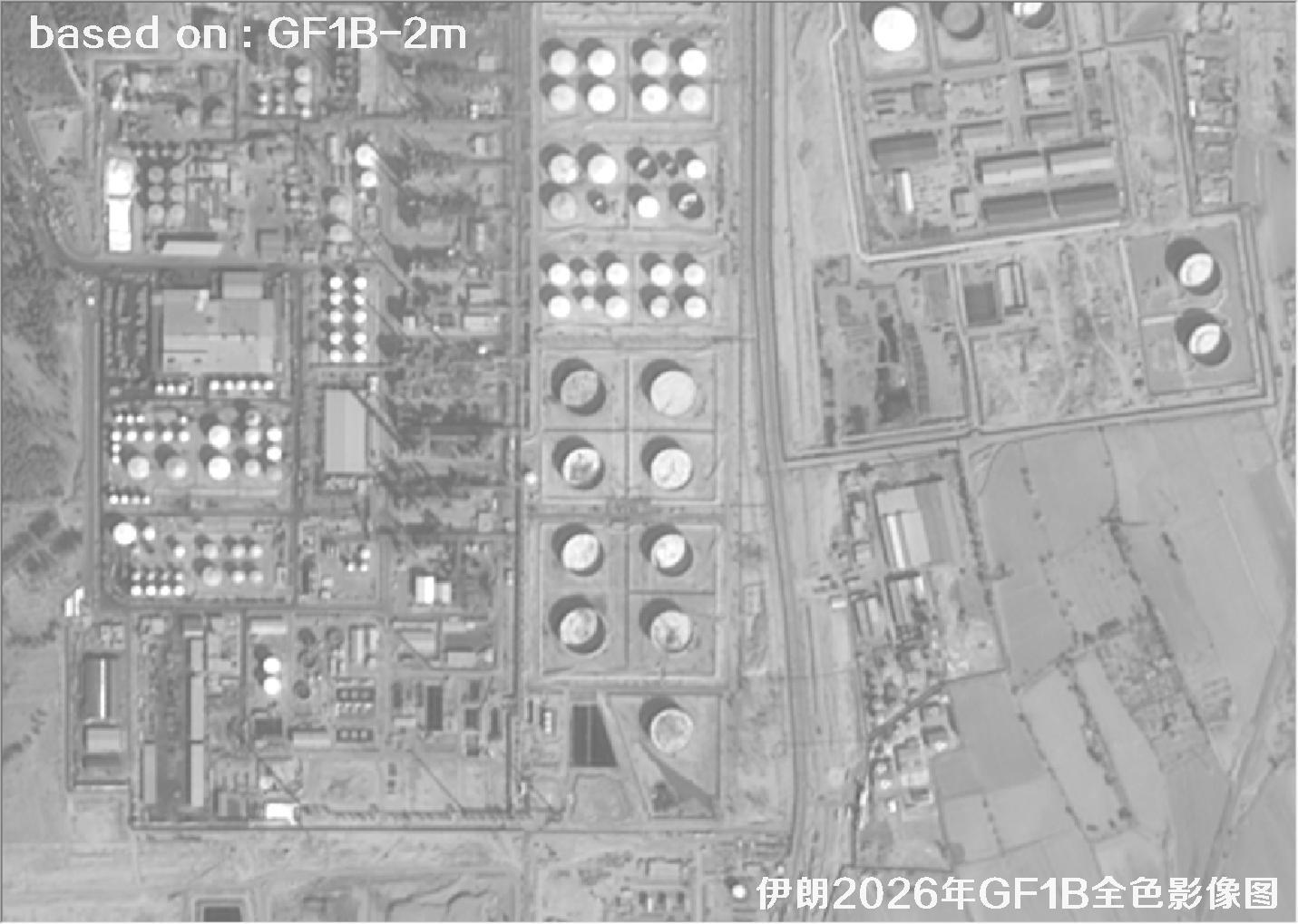 伊朗2026年GF1B卫星2米分辨率全色影像图