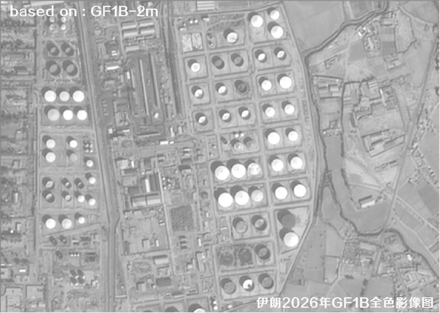 伊朗2026年GF1B卫星2米分辨率全色影像图