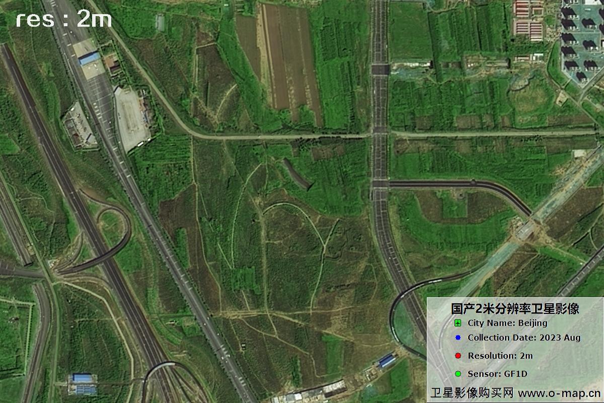 GF1D卫星2023年8月份拍摄的北京大兴机场影像图