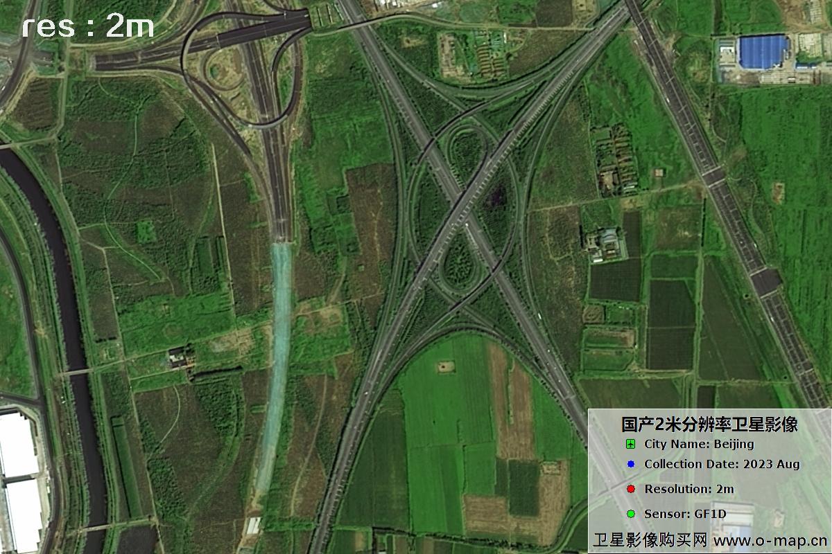 GF1D卫星2023年8月份拍摄的北京大兴机场影像图