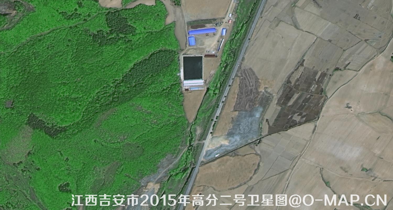 高分二号卫星拍摄的江苏省吉安市2015年0.8米卫星图