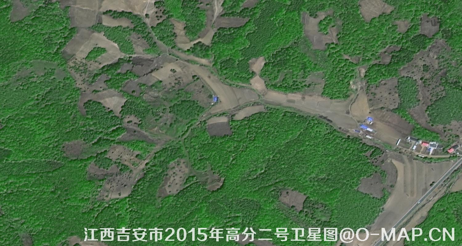 高分二号卫星拍摄的江苏省吉安市2015年0.8米卫星图