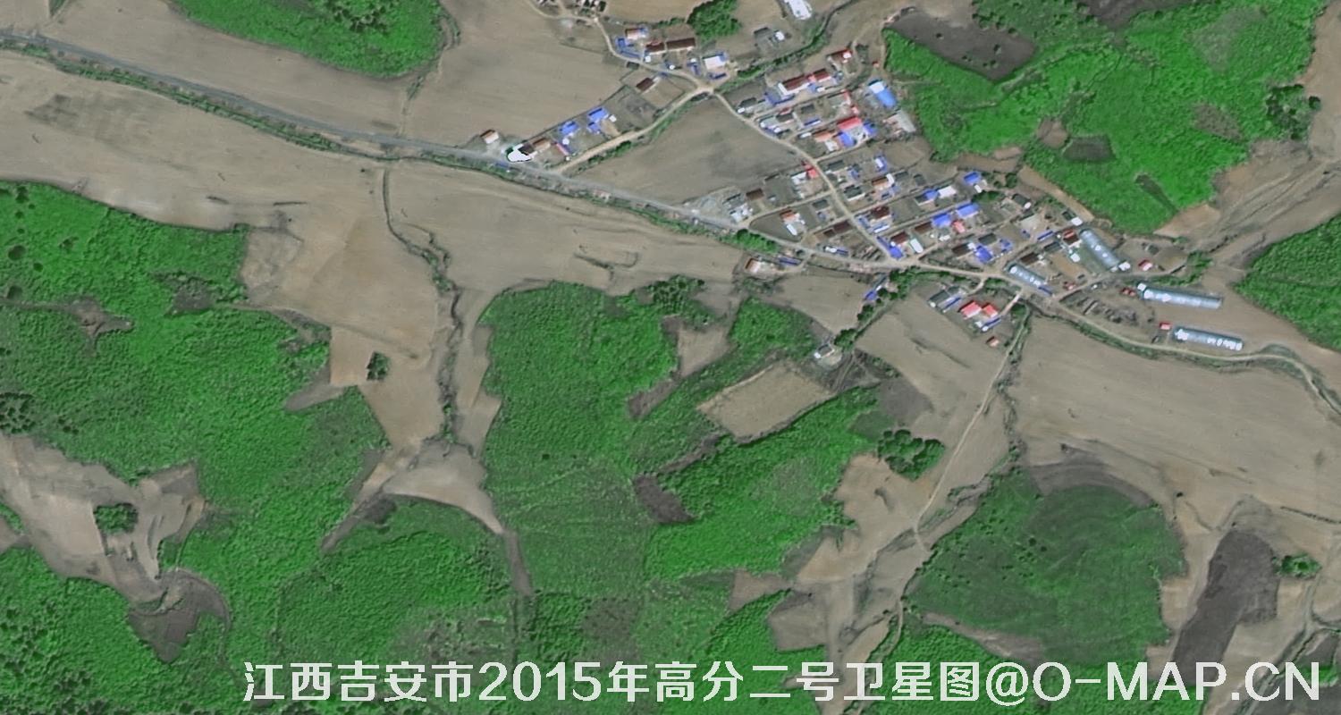 高分二号卫星拍摄的江苏省吉安市2015年0.8米卫星图
