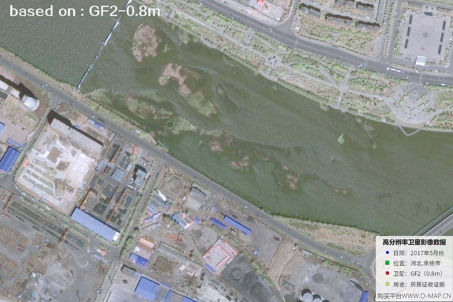 承德市滦河镇2017年0.8米GF2卫星图像