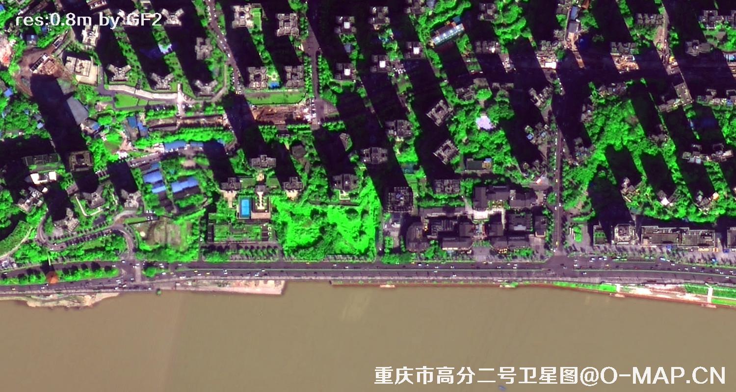 高分二号卫星拍摄的0.8米分辨率影像图片