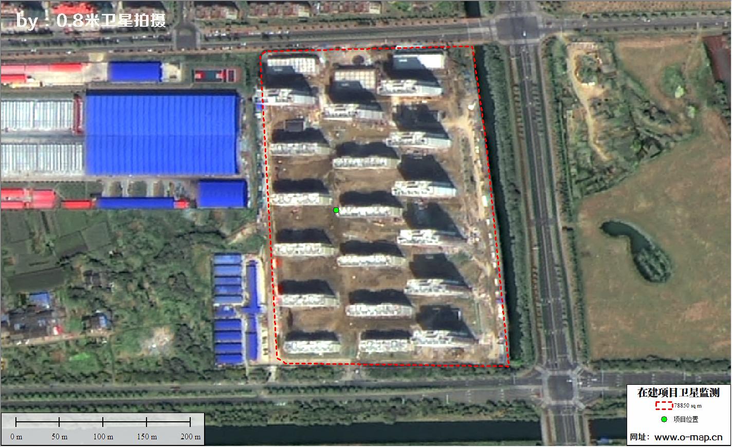 江苏省常州市在建房地产项目施工现场卫星监测