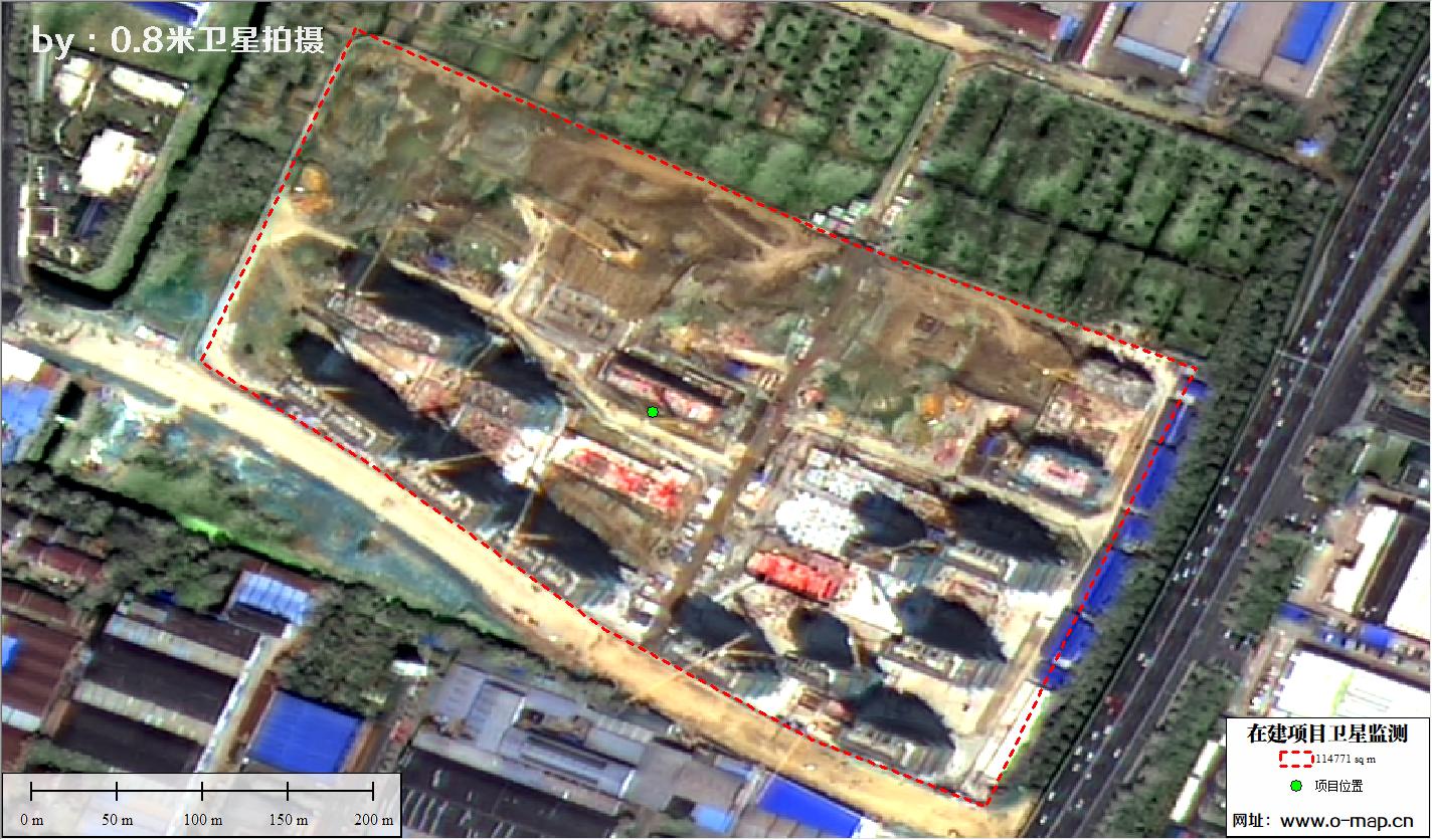江苏省常州市在建房地产项目施工现场卫星监测