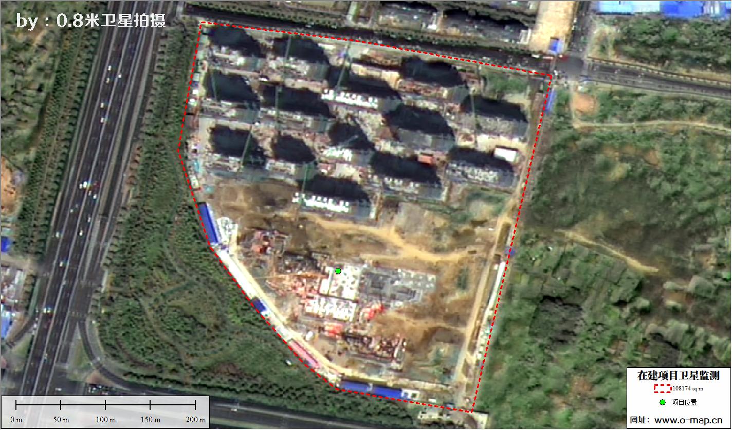 江苏省常州市在建房地产项目施工现场卫星监测