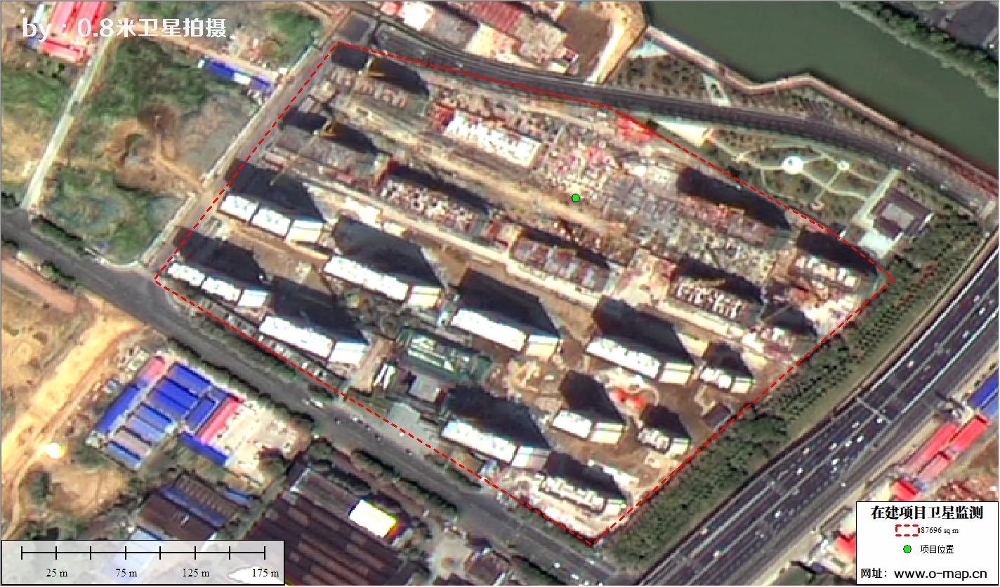 江苏省常州市在建房地产项目施工现场卫星监测