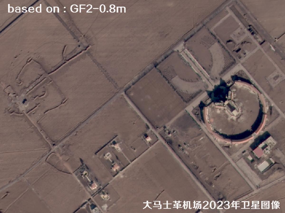 大马士革机场2023年0.8米GF2卫星图像