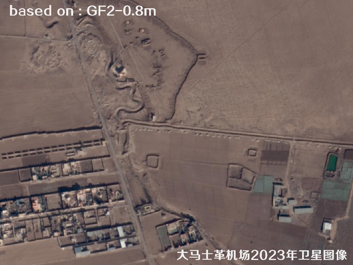大马士革机场2023年0.8米GF2卫星图像