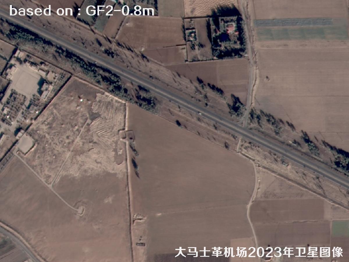大马士革机场2023年0.8米GF2卫星图像