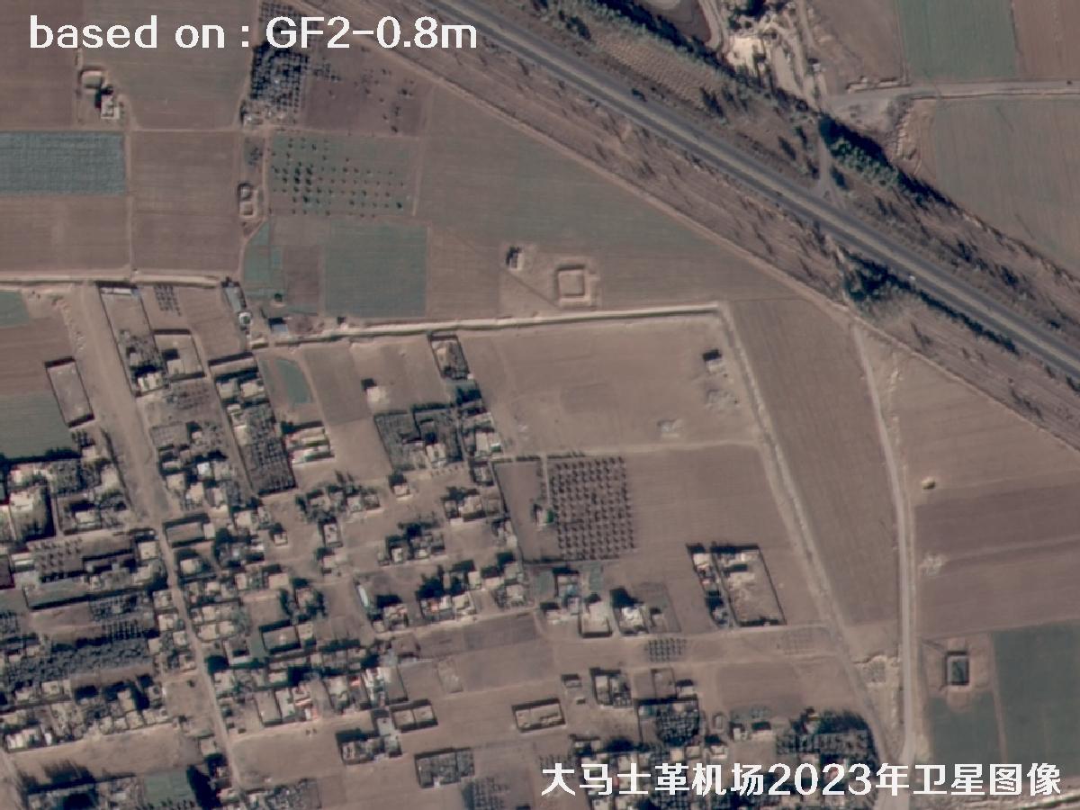 大马士革机场2023年0.8米GF2卫星图像