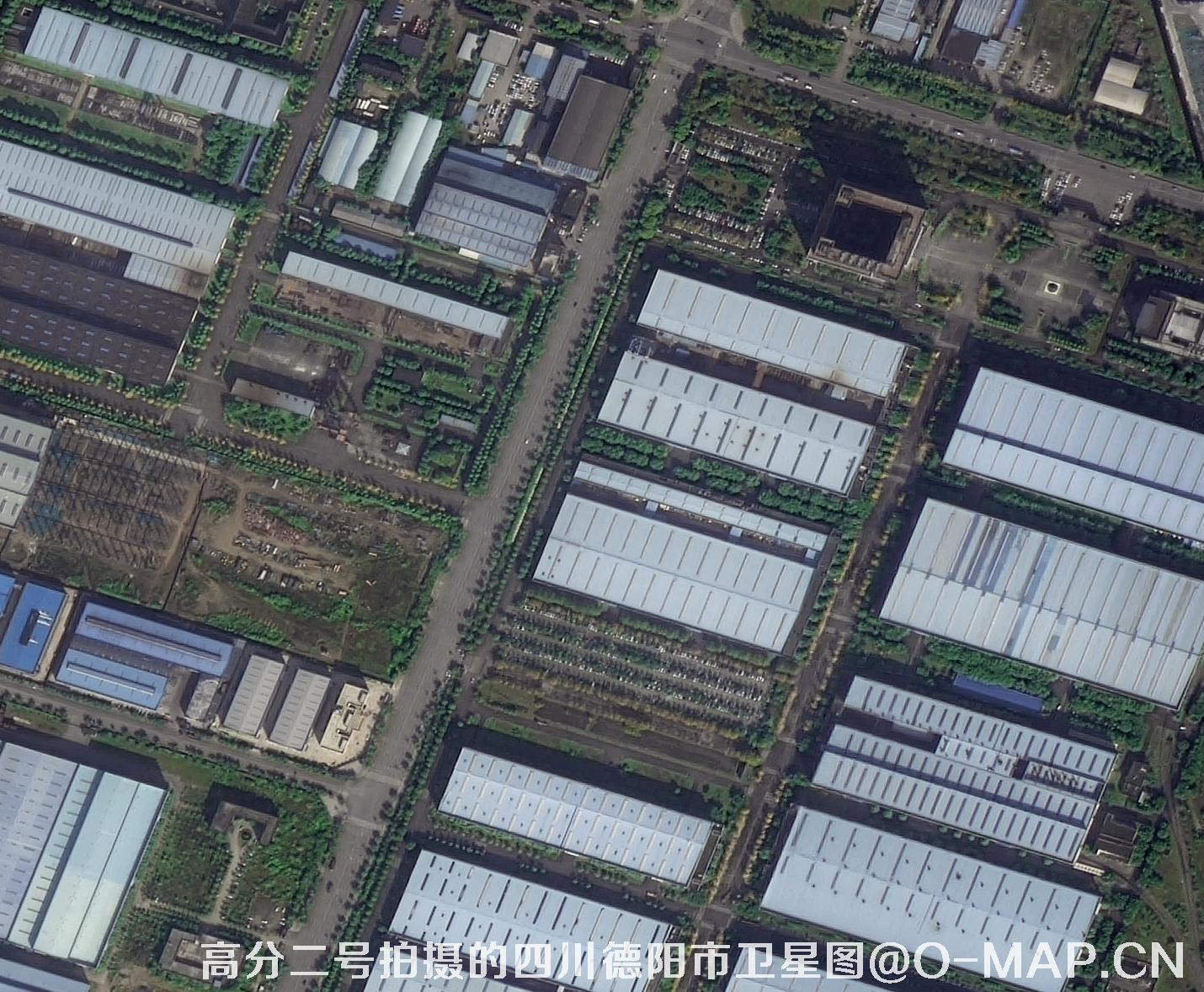 高分二号卫星拍摄的四川省德阳市卫星图