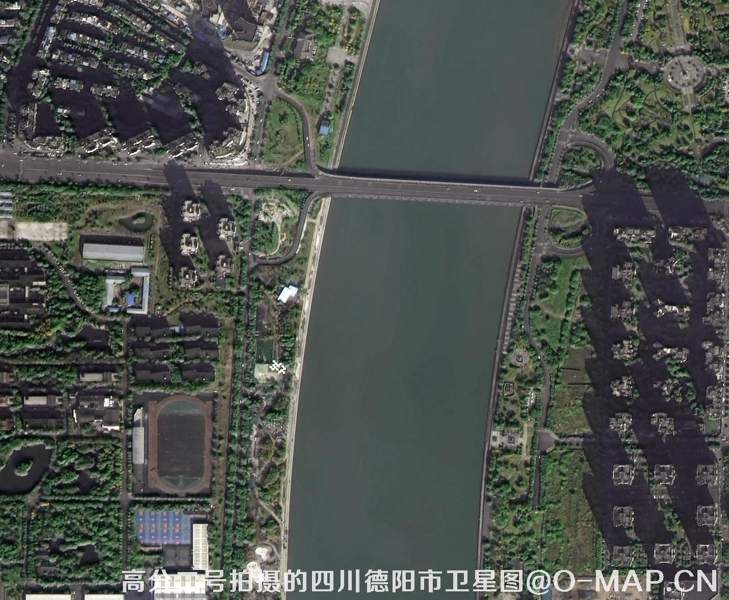高分二号卫星拍摄的四川省德阳市卫星图