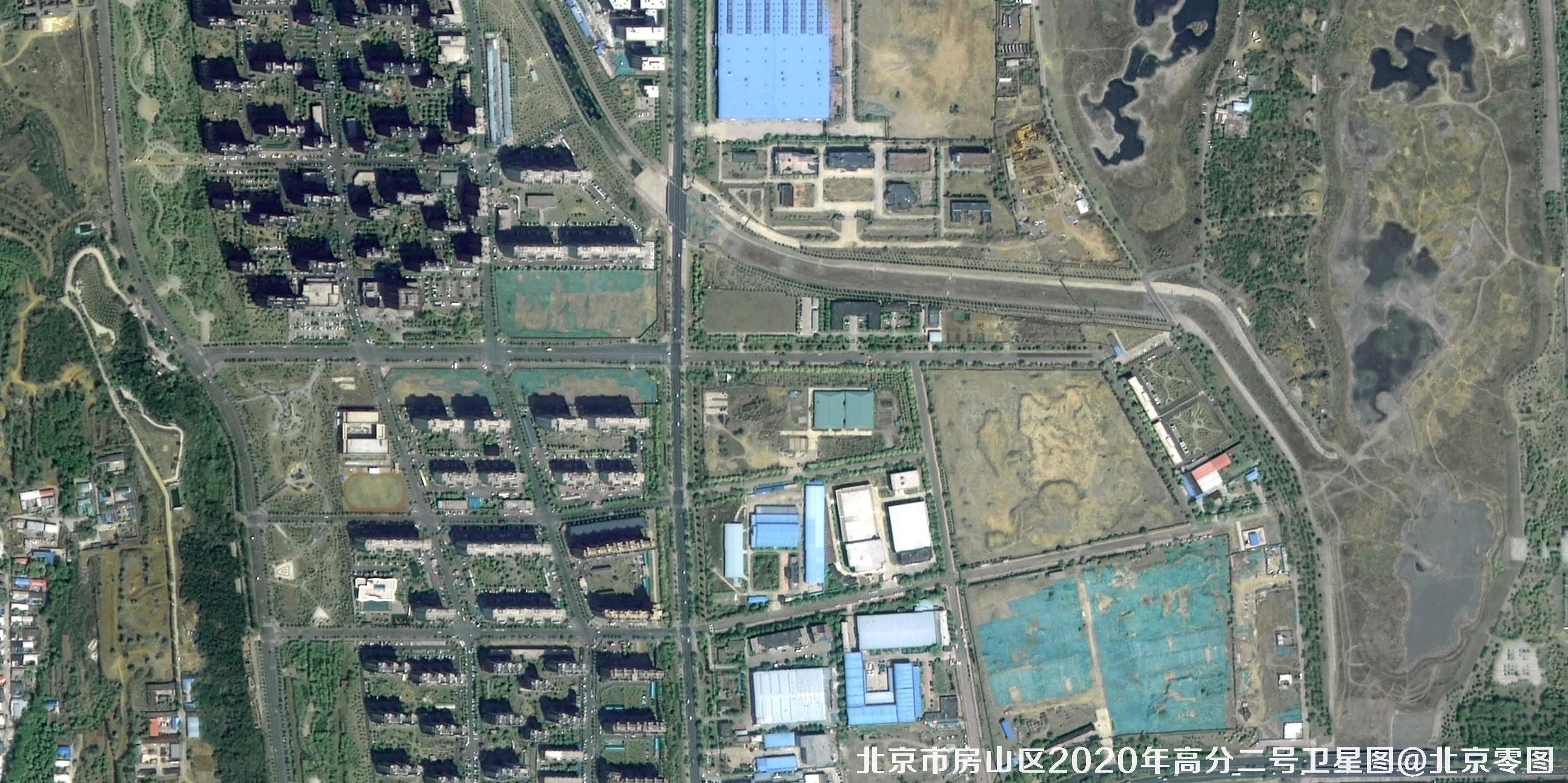 高分二号卫星拍摄的北京市房山区卫星图
