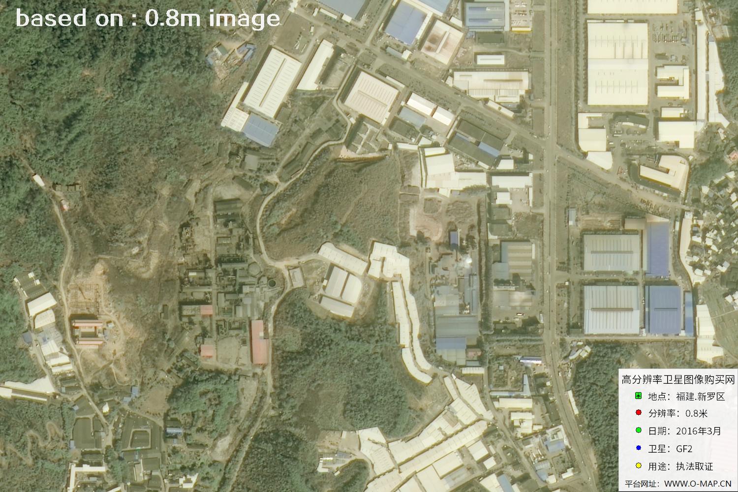 福建新罗区0.8米高分二号卫星图像