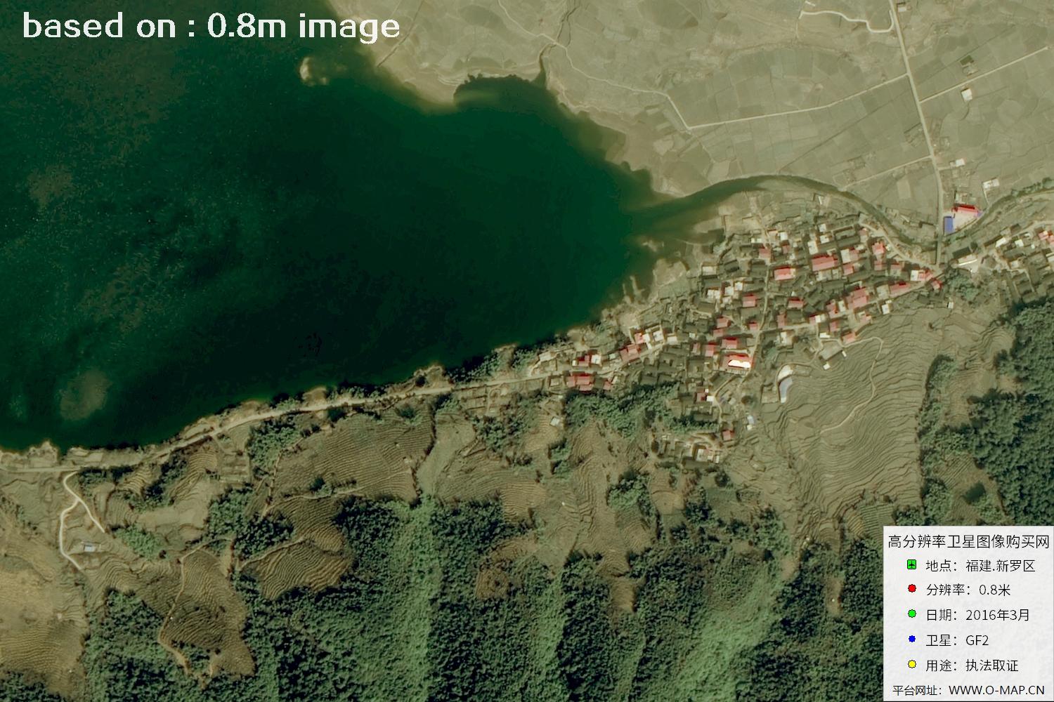 福建新罗区0.8米高分二号卫星图像