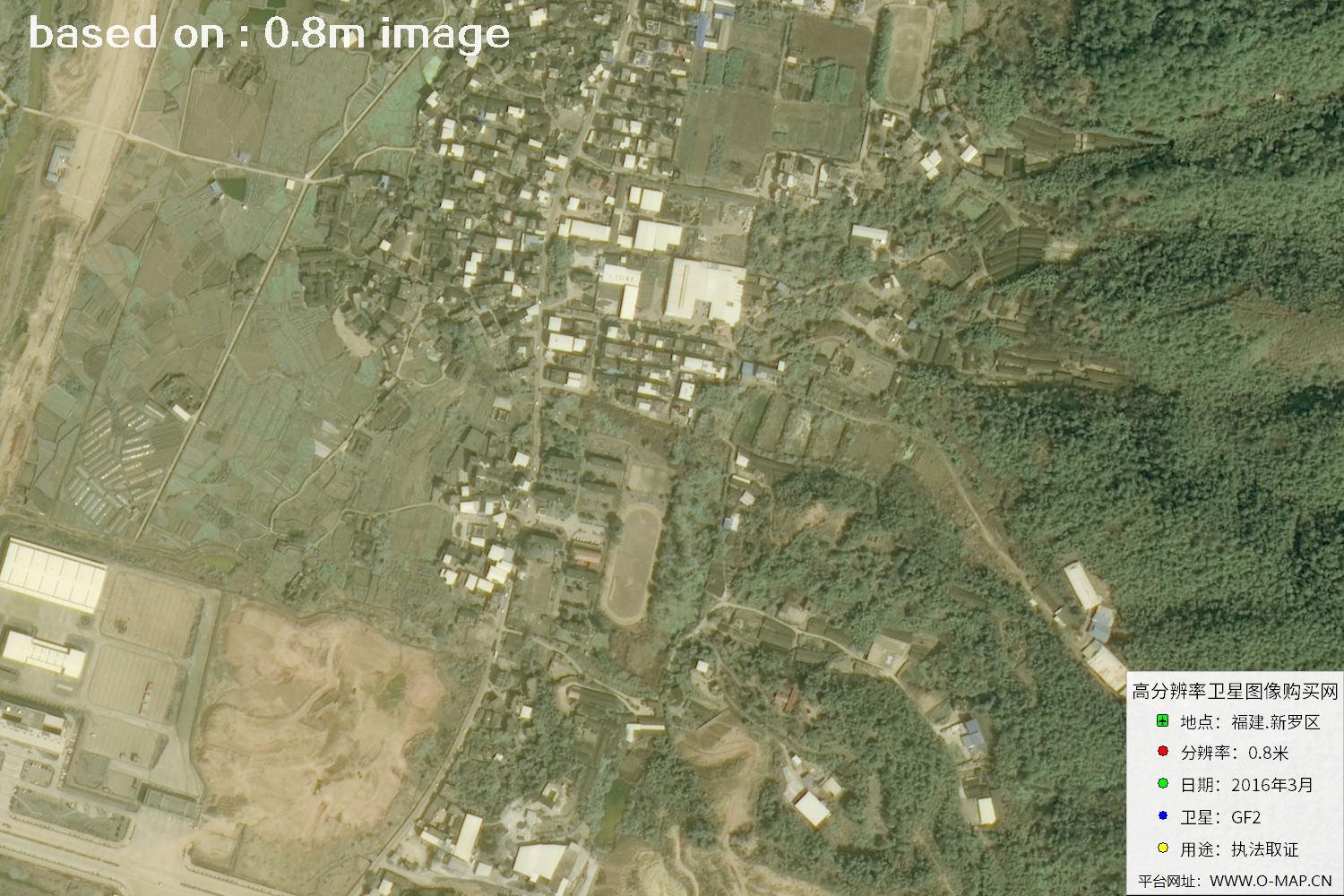 福建新罗区0.8米高分二号卫星图像