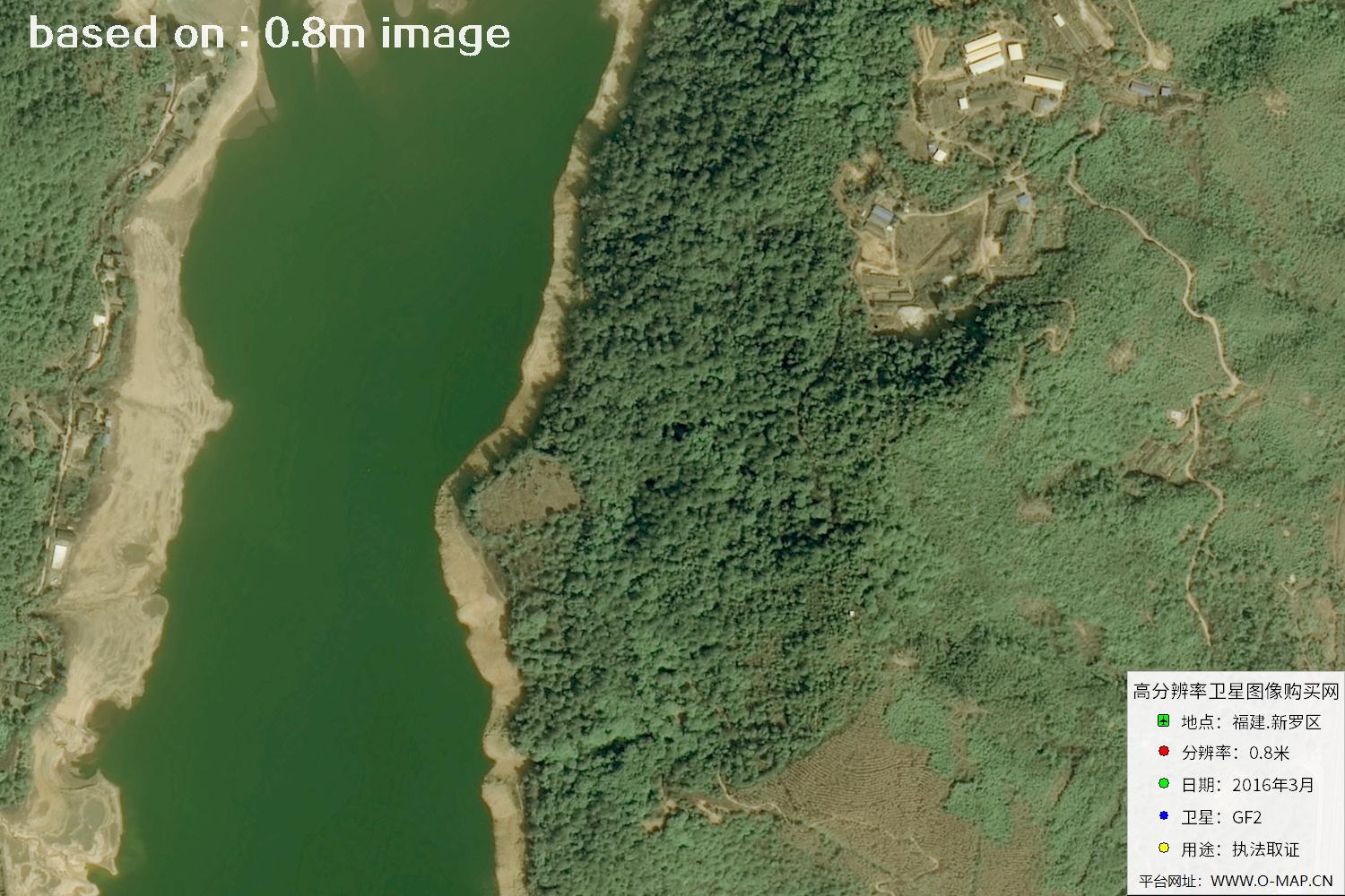 福建新罗区0.8米高分二号卫星图像