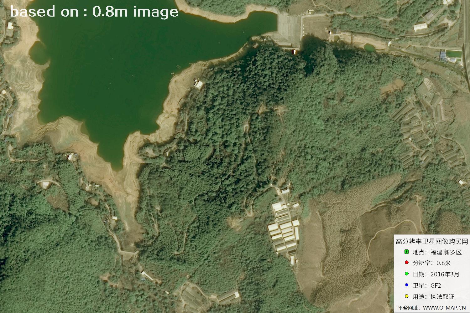福建新罗区0.8米高分二号卫星图像