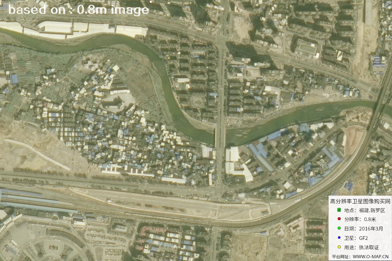 福建新罗区0.8米高分二号卫星图像