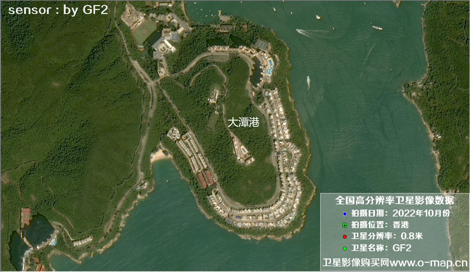 GF2卫星2022年10月份拍摄的香港南区南侧沿岸卫星图