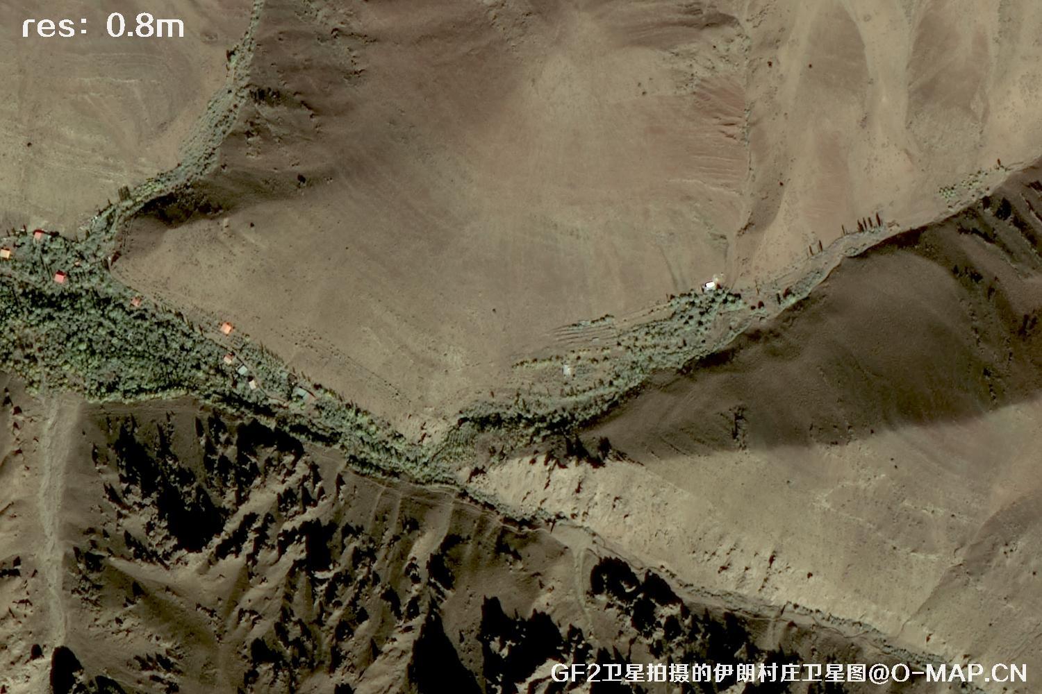 GF2卫星拍摄的伊朗村庄高分二号卫星图像