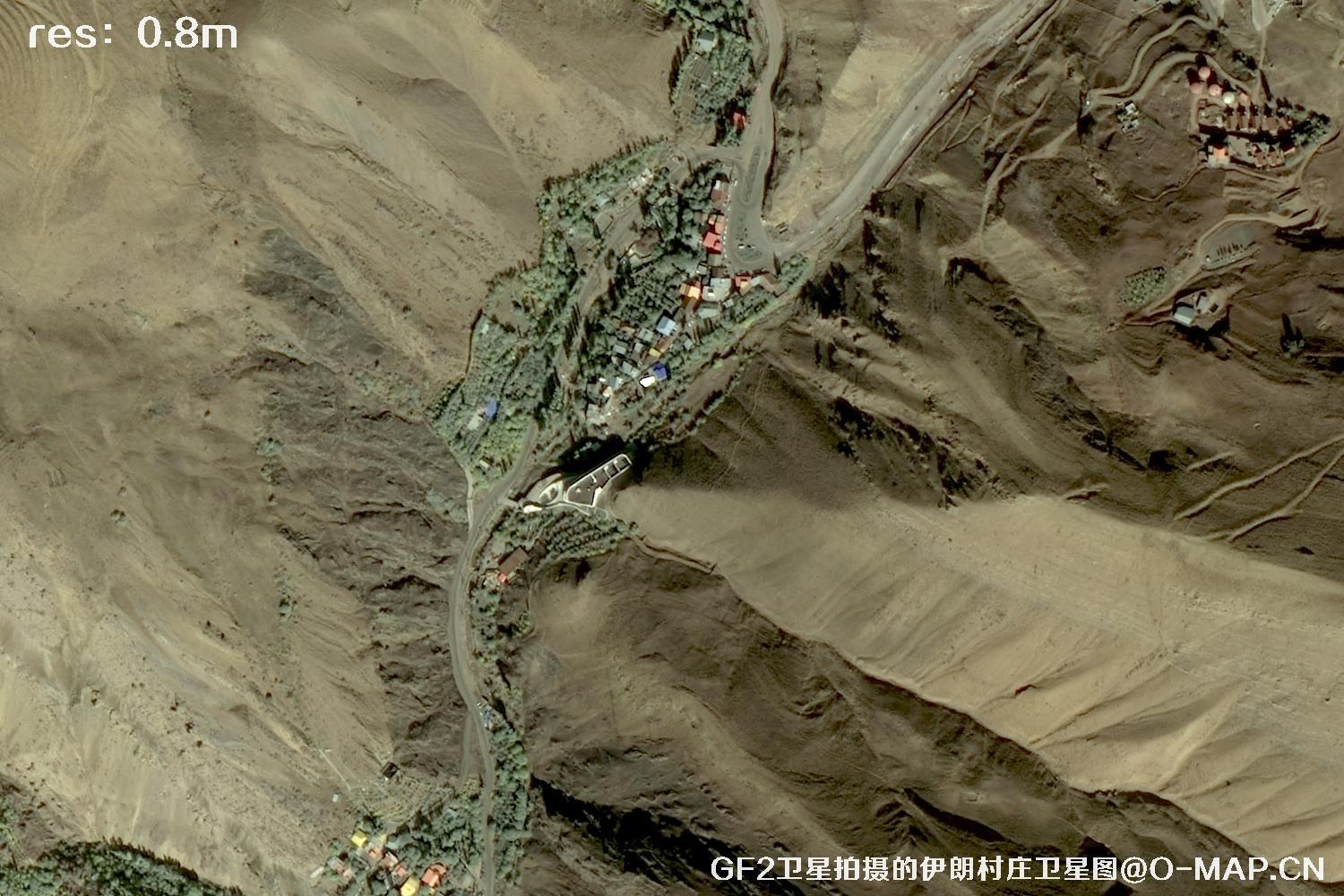GF2卫星拍摄的伊朗村庄高分二号卫星图像