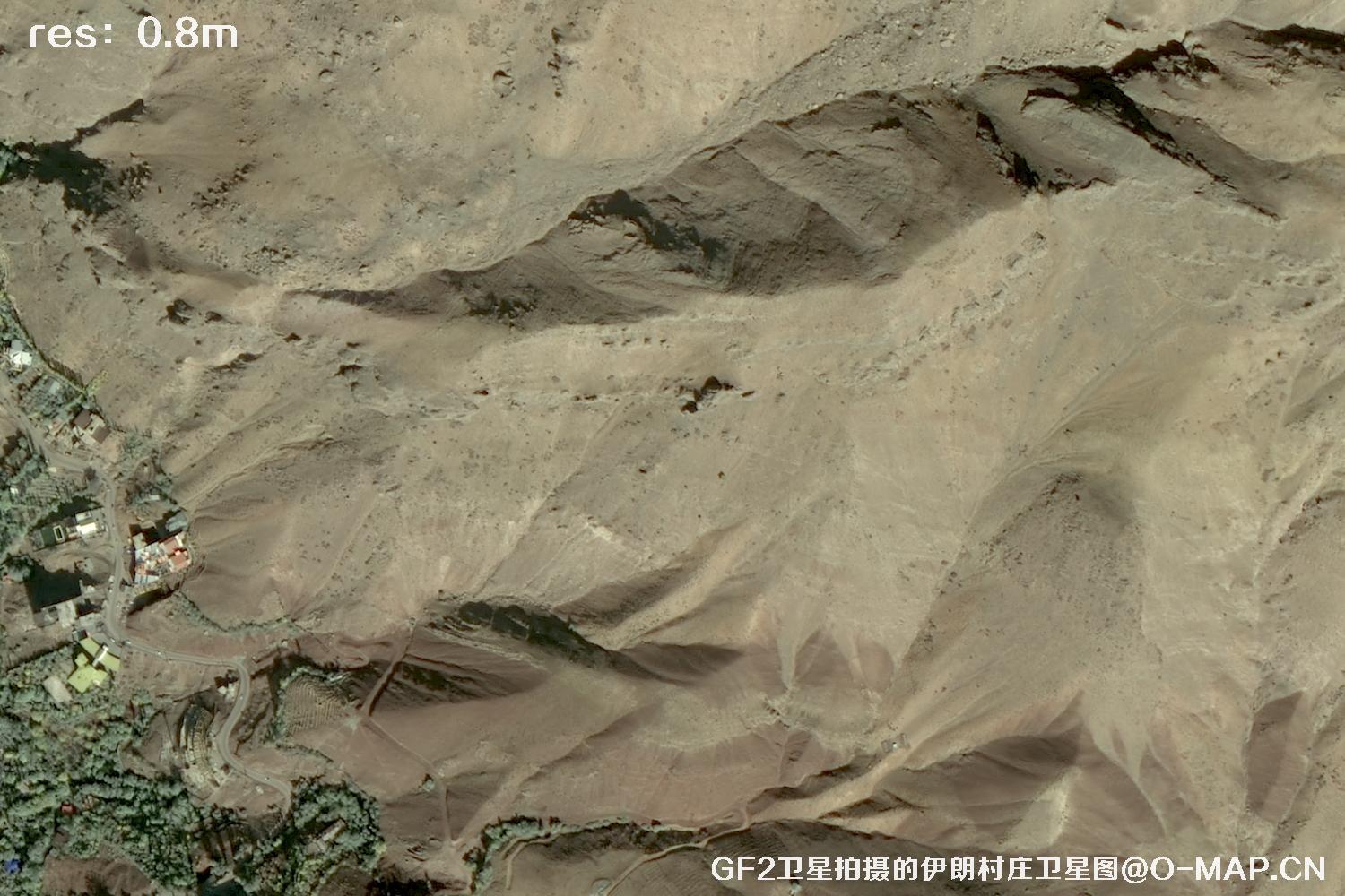 GF2卫星拍摄的伊朗村庄高分二号卫星图像