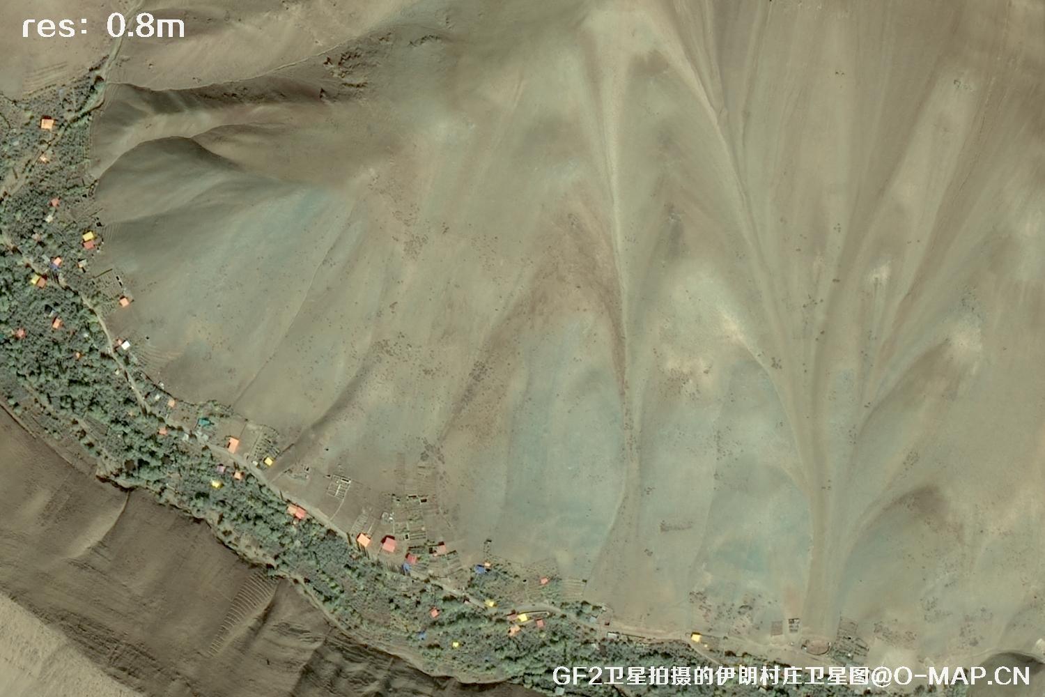 GF2卫星拍摄的伊朗村庄高分二号卫星图像