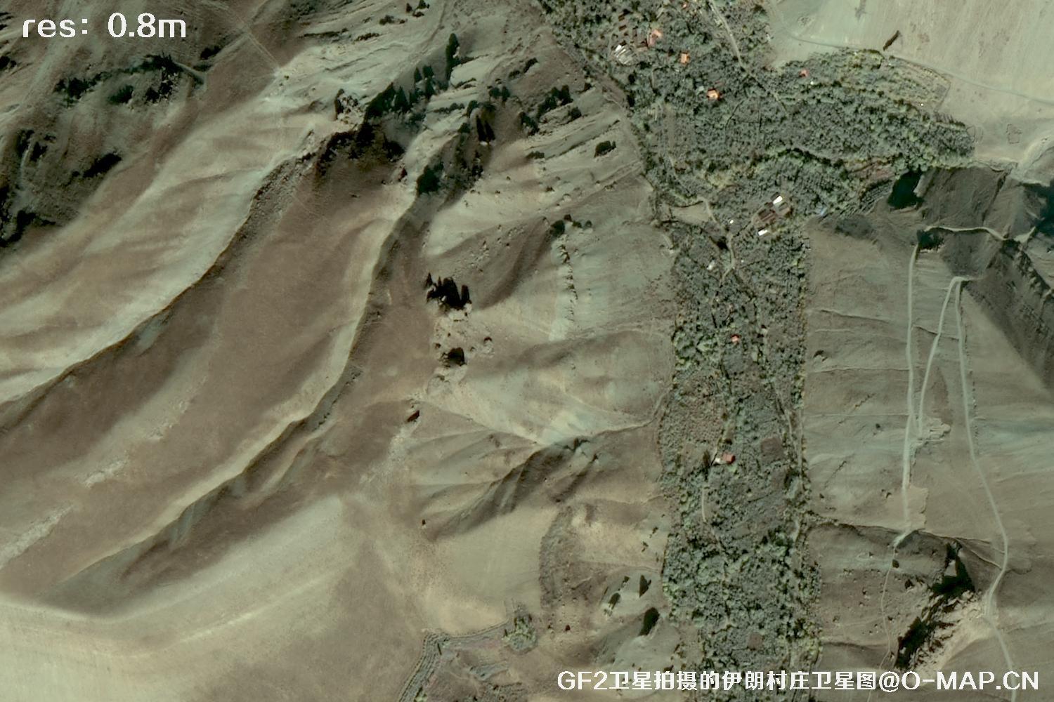 GF2卫星拍摄的伊朗村庄高分二号卫星图像