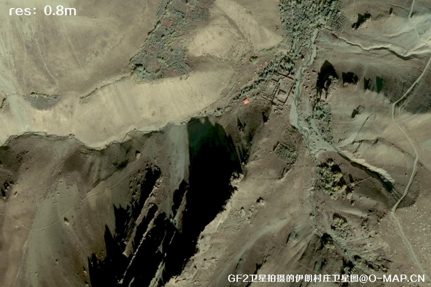GF2卫星拍摄的伊朗村庄高分二号卫星图像