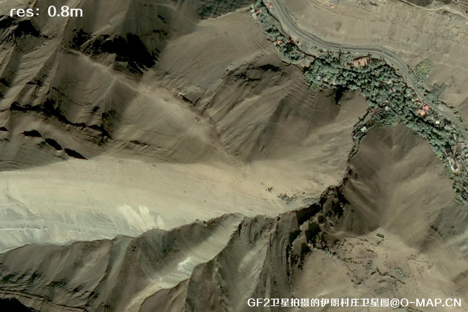 GF2卫星拍摄的伊朗村庄高分二号卫星图像