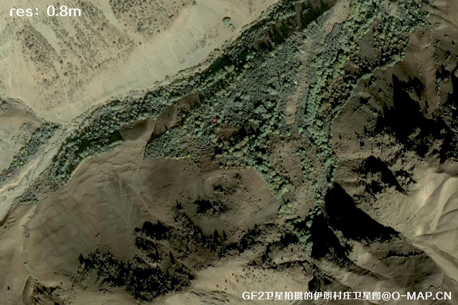 GF2卫星拍摄的伊朗村庄高分二号卫星图像
