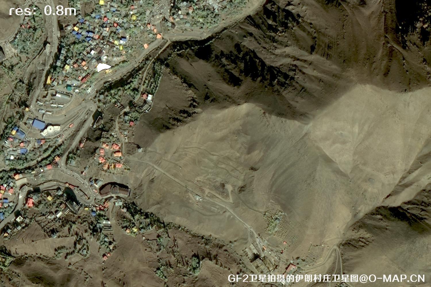 GF2卫星拍摄的伊朗村庄高分二号卫星图像
