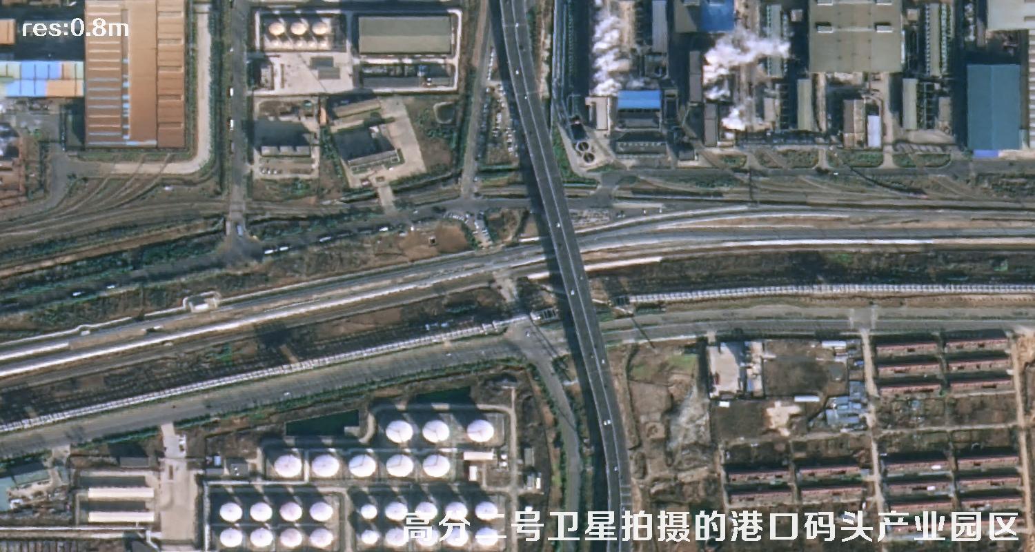 高分二号卫星影像用于山东日照海港码头建设