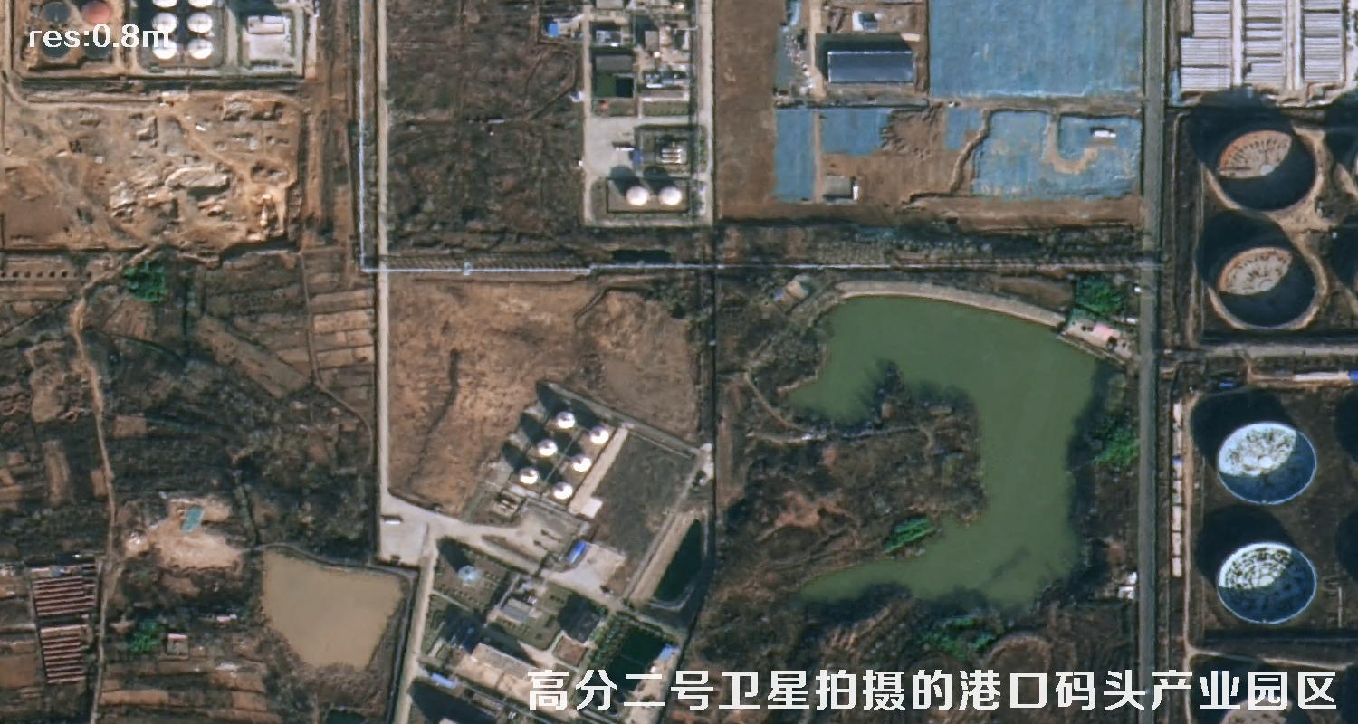 高分二号卫星影像用于山东日照海港码头建设
