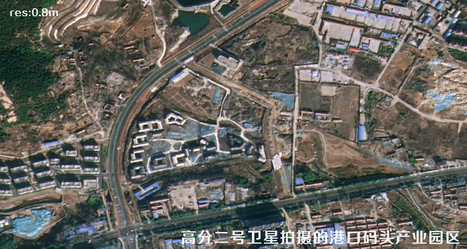高分二号卫星影像用于山东日照海港码头建设