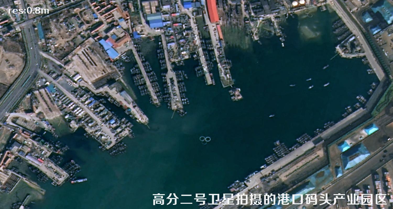 高分二号卫星影像用于山东日照海港码头建设