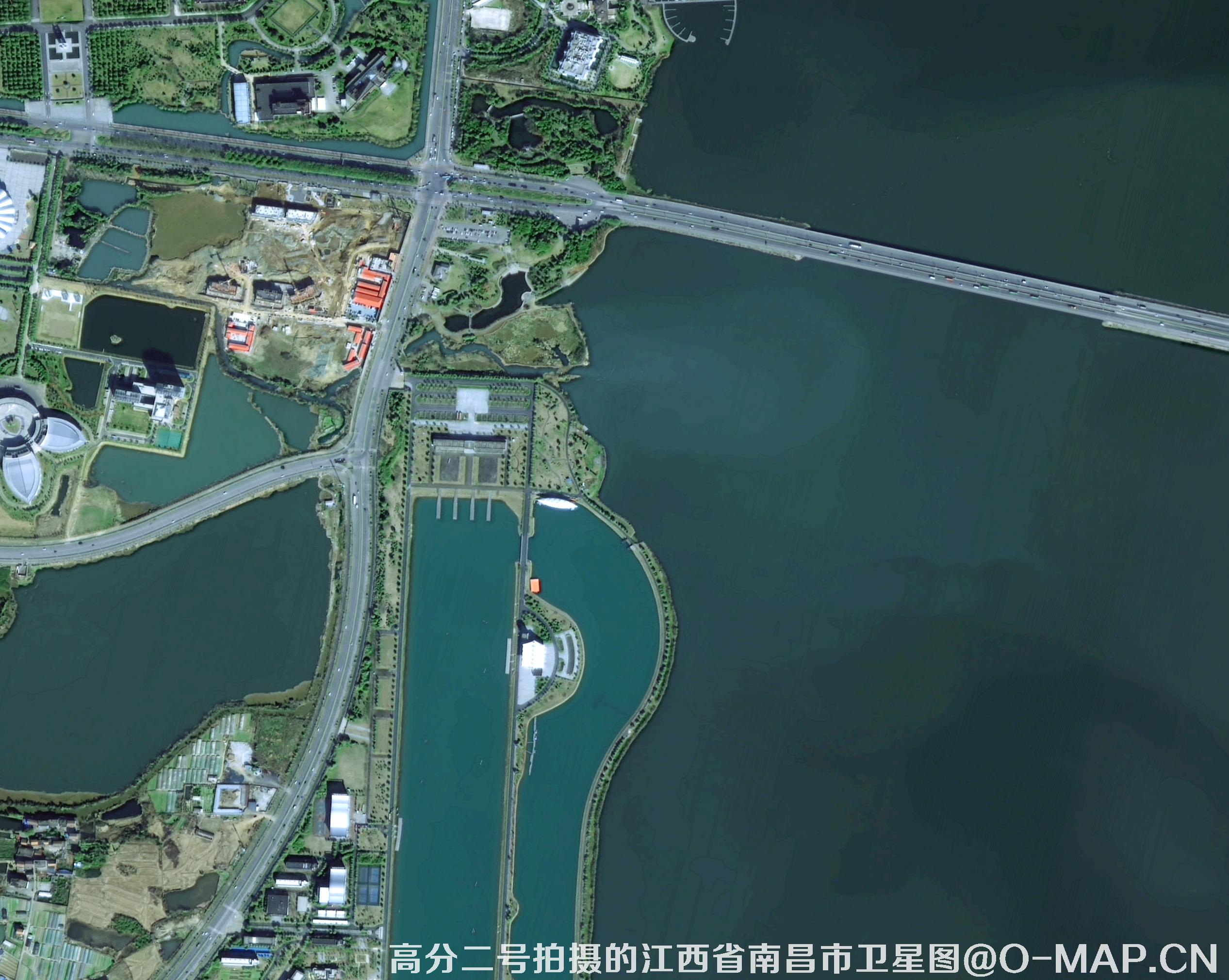 高分二号拍摄的0.8米分辨率影像图