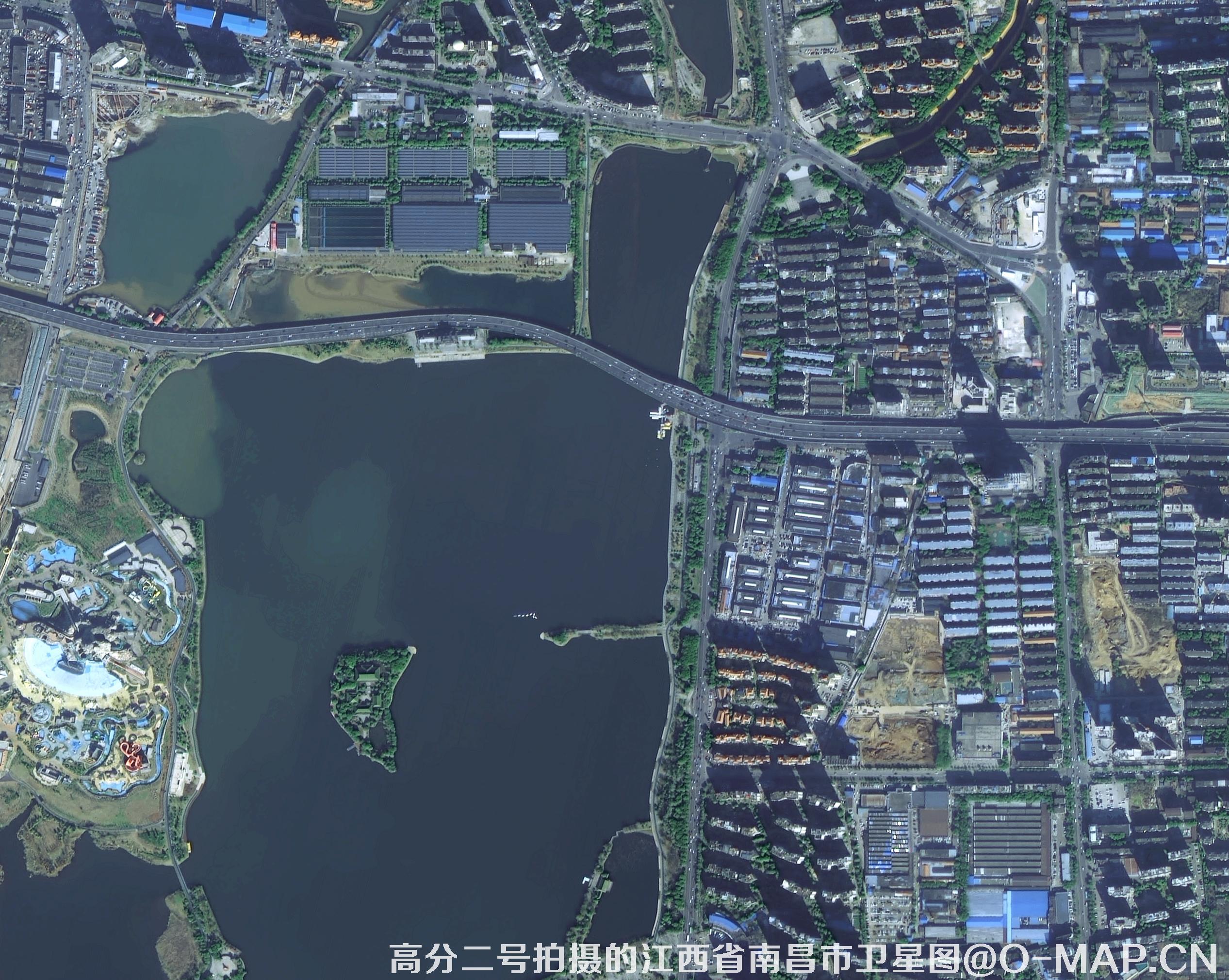 高分二号拍摄的江西省南昌市卫星图