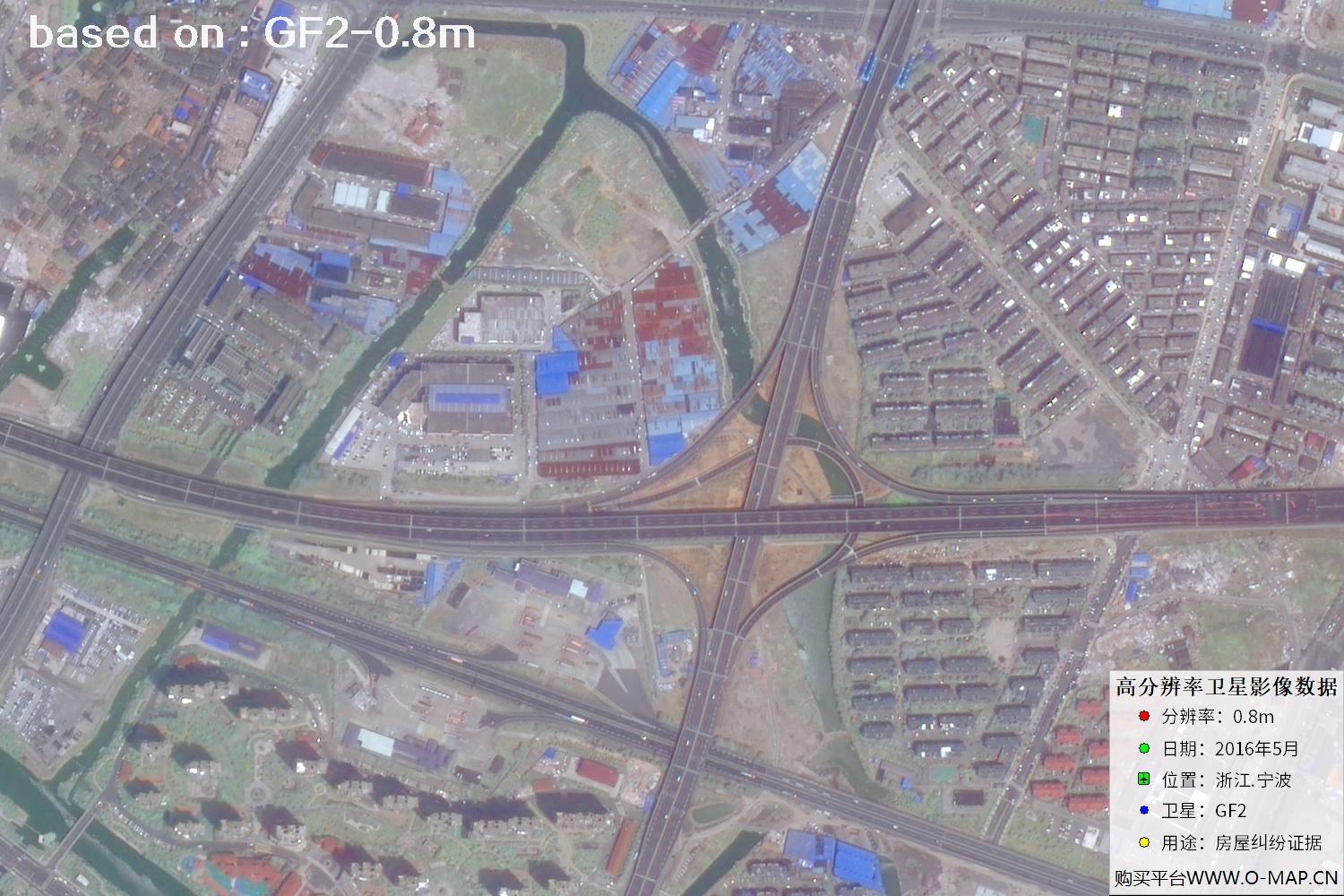 宁波市2016年GF2卫星图像