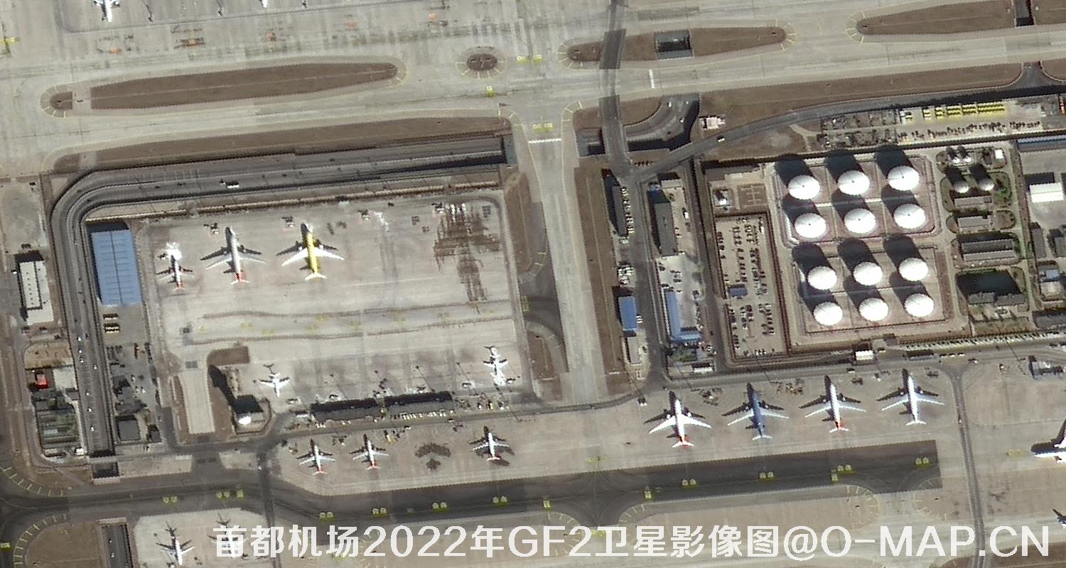 北京市顺义区首都国际机场2022年最新高分二号卫星图