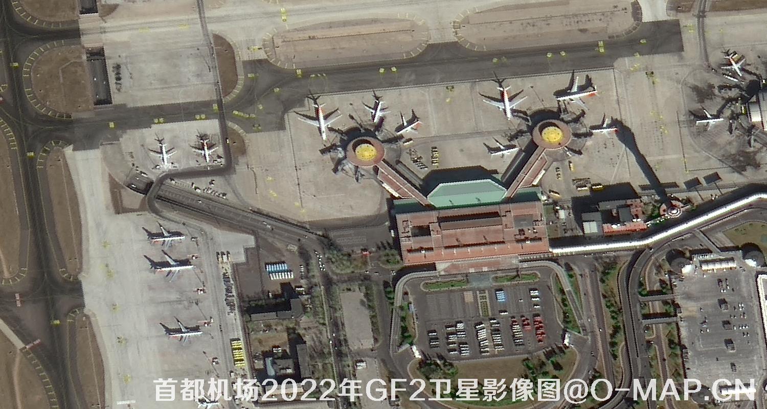 北京市顺义区首都国际机场2022年最新高分二号卫星图