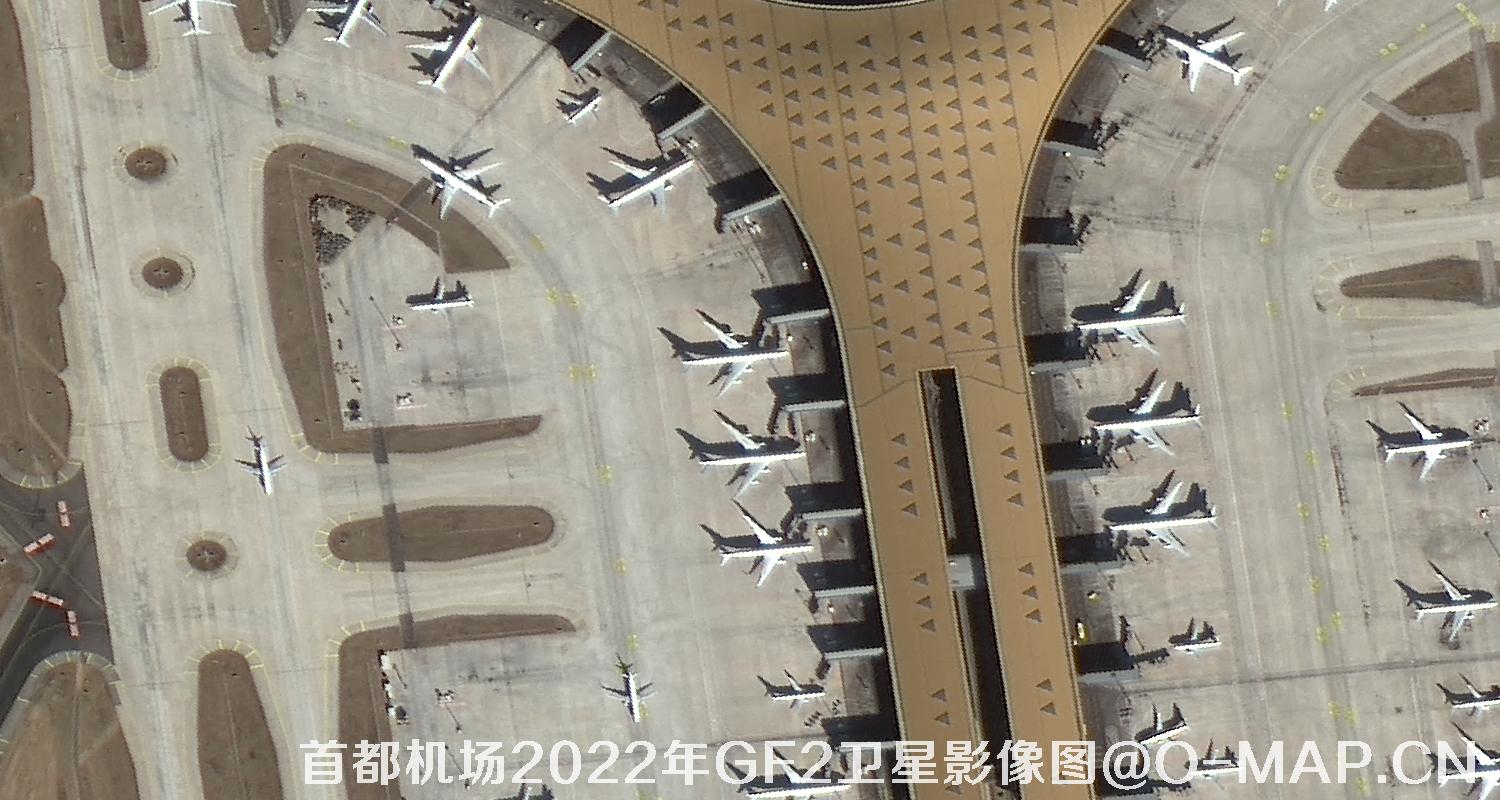 北京市顺义区首都国际机场2022年最新高分二号卫星图