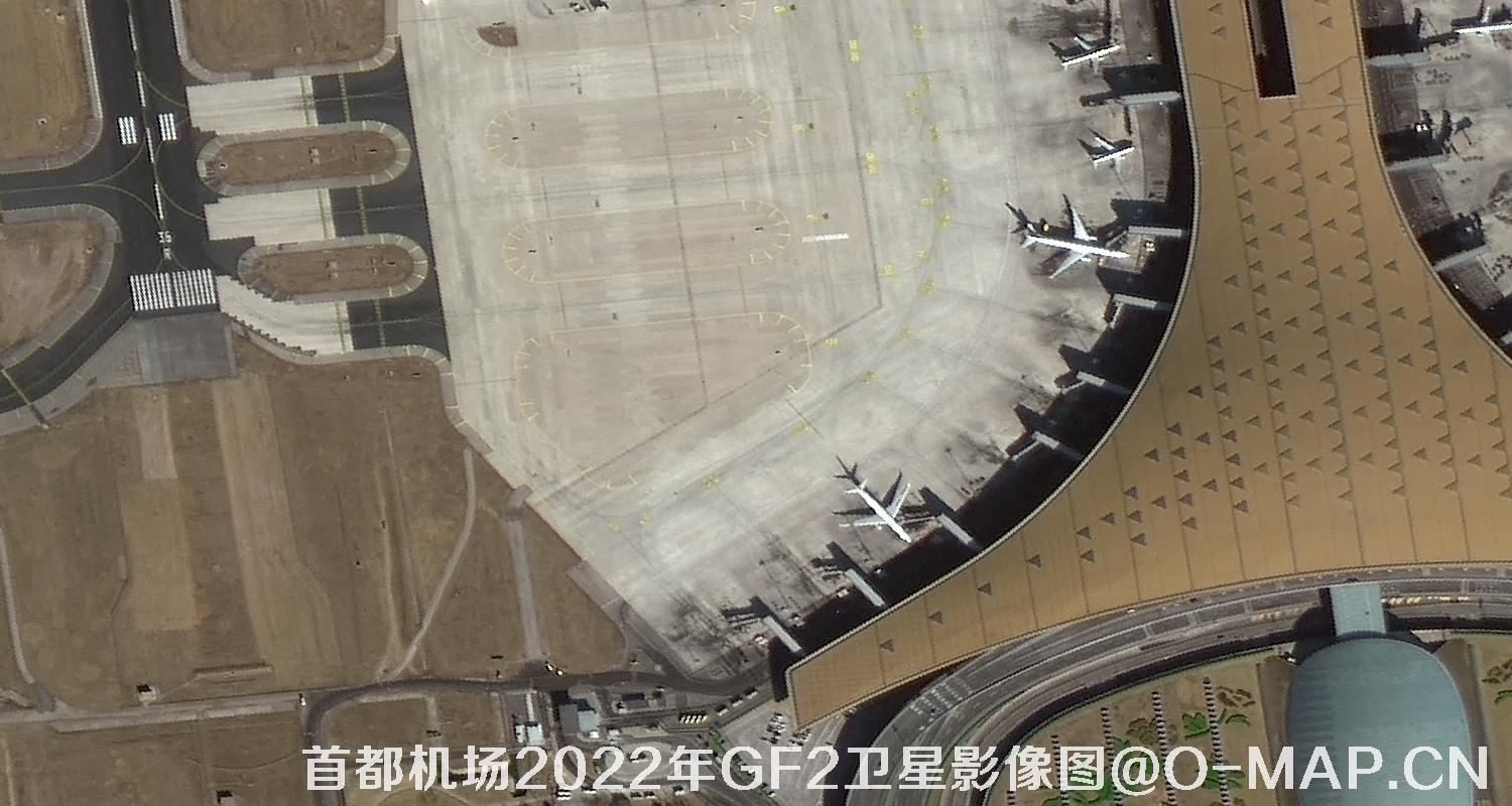 北京市顺义区首都国际机场2022年最新高分二号卫星图