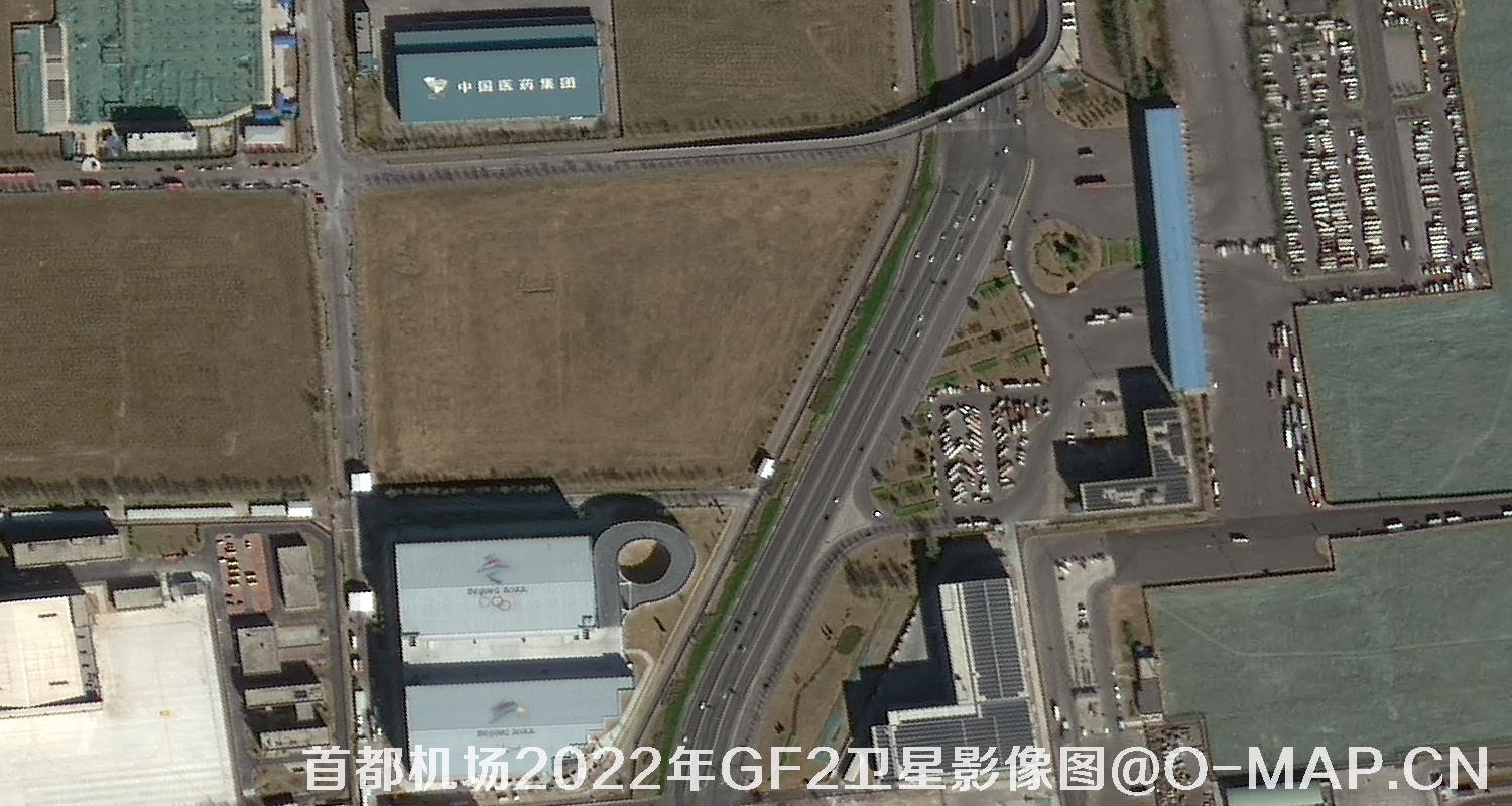 北京市顺义区首都国际机场2022年最新高分二号卫星图